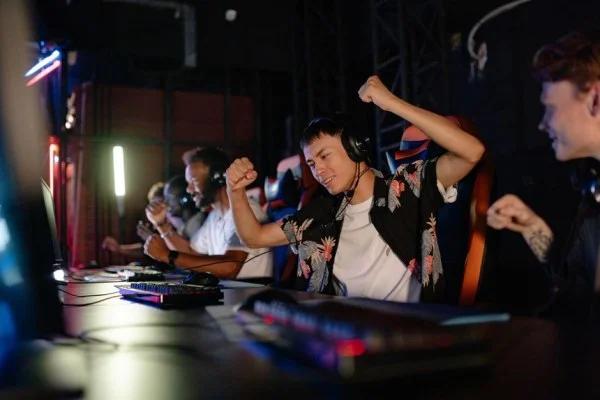 gaming team celebration